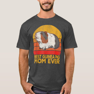 Retro Best Guinea Pig Mum Ever Wheek Guinea Pig Mo T-Shirt