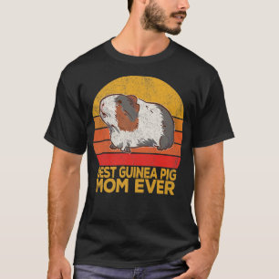 Retro Best Guinea Pig Mum Ever Wheek Guinea Pig Mo T-Shirt