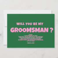 Retro Best Man Proposal Invitation