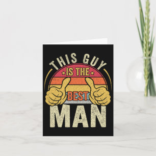 Retro Best Man Wedding Groomsmen Funny Bridal Bach Card