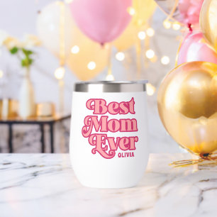 Retro Best Mum Ever Pink Groovy Mother's Day Gift