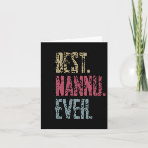 Retro Best Nannu Ever Vintage Fathers Day Card