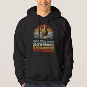 Retro Best Sloth Dad Ever Animals 13957 Hoodie