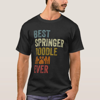Retro Best Springerdoodle Mum Ever Doodle Mama Mot T-Shirt