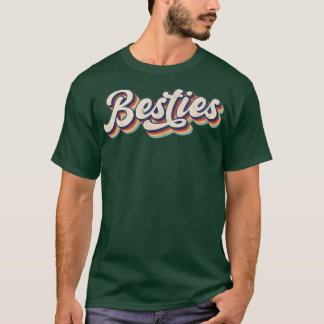 Retro Besties Best Friend Matching Gift T-Shirt