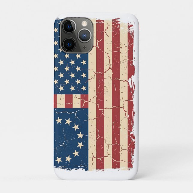 Retro Betsy Ross & 50-Star Flag 2026 Semiquincente Case-Mate iPhone Case (Back)