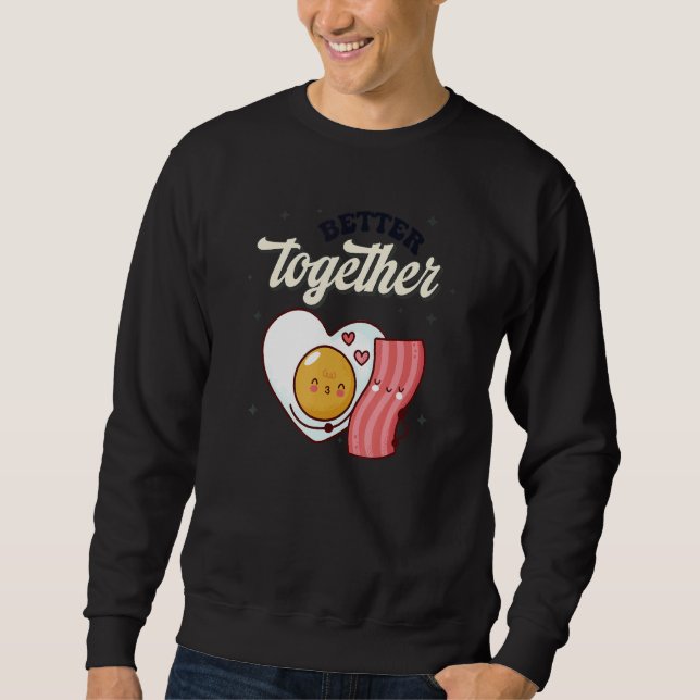 Retro Better Together Funny Valentines Day Couple  Sweatshirt (Front)
