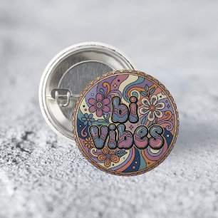 Retro Bi Vibes LGBTQ Pride Pin