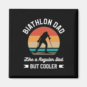Retro Biathlon Dad Like A Regular Dad But Cooler B Magnet