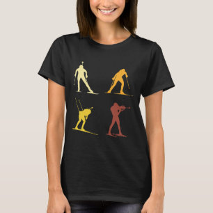 Retro Biathlon Wintersport Cross Country Skiing Sh T-Shirt