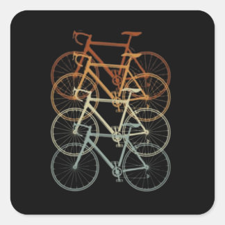 Retro Bicycle on Unisex Jersey Square Sticker