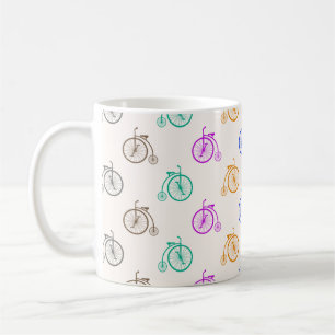 Retro Bicycle Pattern Coffee Mug