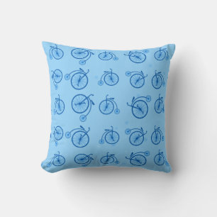 Retro Bicycle Pattern Cushion
