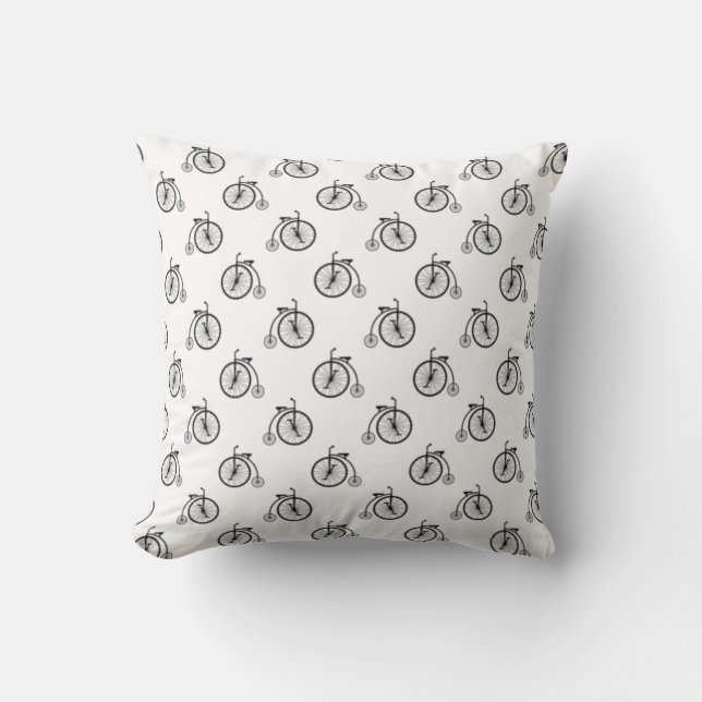 Retro Bicycle - Pattern Cushion (Front)