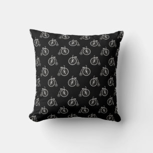 Retro Bicycle Seamless Pattern Cushion
