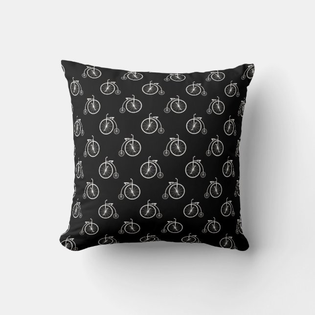 Retro Bicycle Seamless Pattern Cushion (Front)
