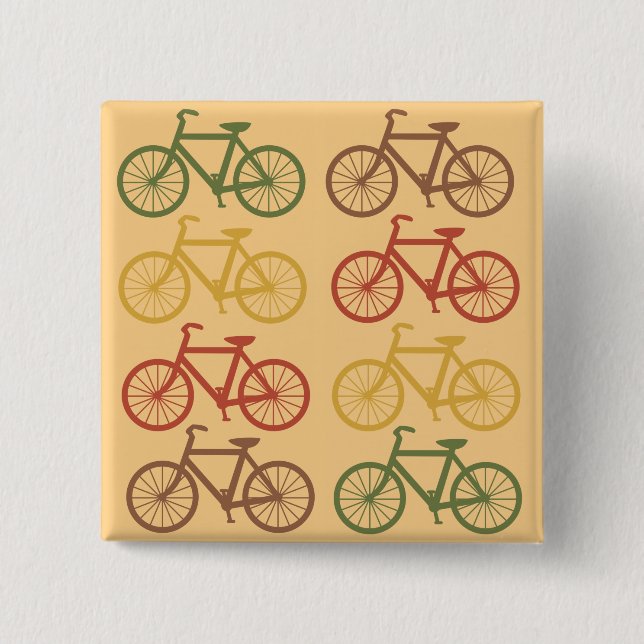 Retro Bicycles 15 Cm Square Badge (Front)
