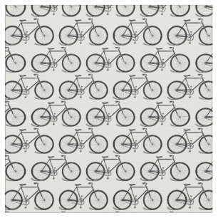 Retro Bicycles Fabric Pattern with CUSTOM BG COLOR
