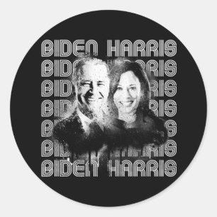 Retro Biden Harris Pride Classic Round Sticker