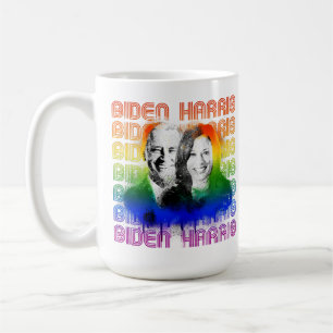 Retro Biden Harris Pride Coffee Mug