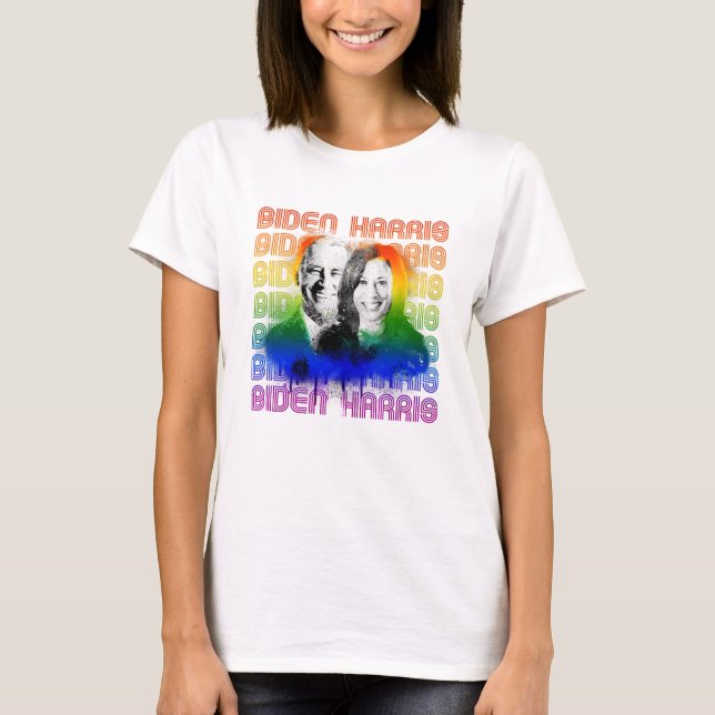 Retro Biden Harris Pride T-Shirt (Front)
