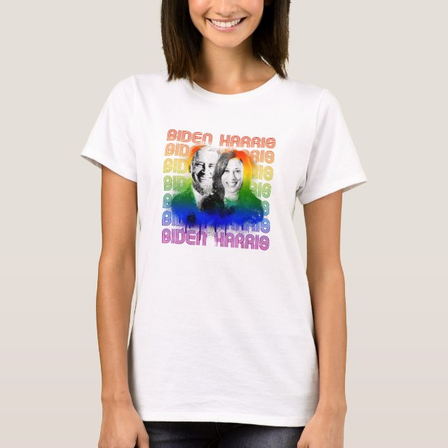Retro Biden Harris Pride T-Shirt (Front)