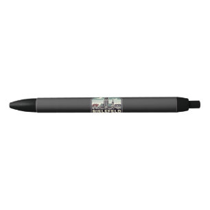Retro Bielefeld Skyline Black Ink Pen