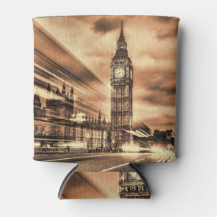 Retro Big Ben, London illustration. Can Cooler