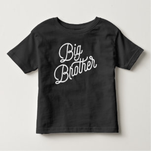 Retro Big Brother White Typography Toddler T-Shirt