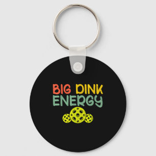 Retro big dink energy pickleball funny pickle ball key ring