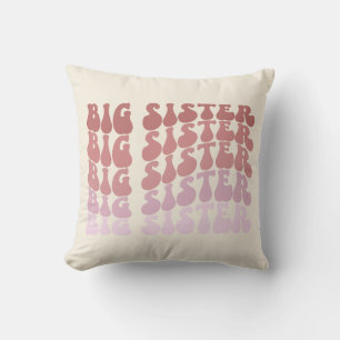 Retro Big Sister , big sister announcement Cushion