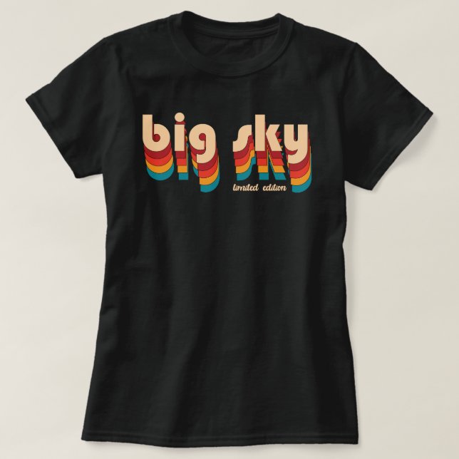 Retro Big Sky Ski  T-Shirt (Design Front)