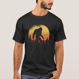 Retro Bigfoot Believer Silhouette Sasquatch Hide T-Shirt