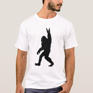 Retro Bigfoot , Funny Rock And Roll Bigfoot T-Shirt