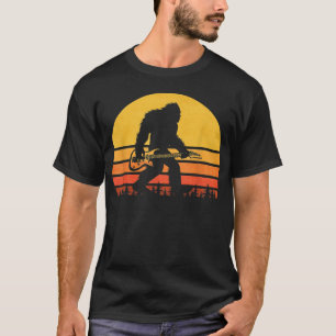 Retro Bigfoot Guitar, Vintage Sasquatch Rocker T-Shirt