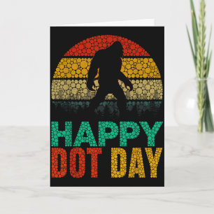 Retro Bigfoot Lovers Polka Dots Happy Dot Day Boy Card