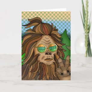 Retro Bigfoot Pop Art Sasquatch Birthday Card