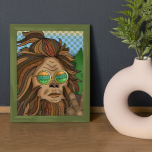 Retro Bigfoot   Pop Art Sasquatch Canvas Print