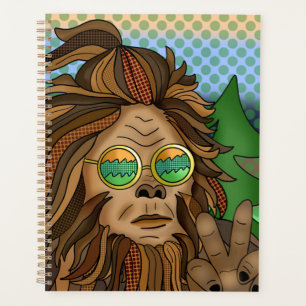 Retro Bigfoot   Pop Art Sasquatch Planner