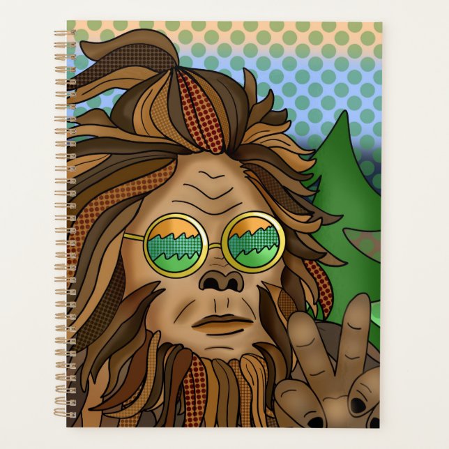 Retro Bigfoot | Pop Art Sasquatch Planner (Front)