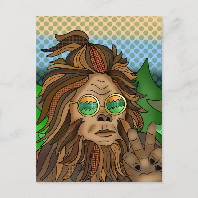 Retro Bigfoot | Pop Art Sasquatch  Postcard (Front)
