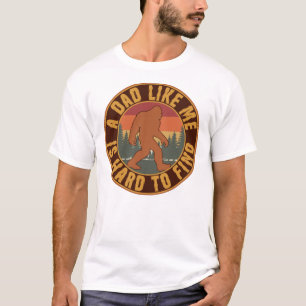 Retro Bigfoot Sasquatch Funny Father's Day Art T-Shirt