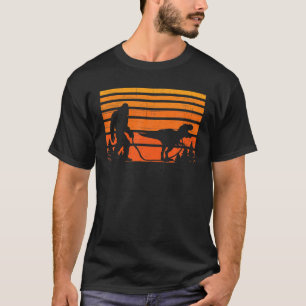 Retro Bigfoot Silhouette Sun Funny Vintage Sasquat T-Shirt