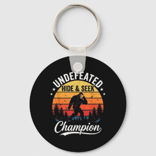Retro Bigfoot Undefeated Hide and Seek Champion Key Ring