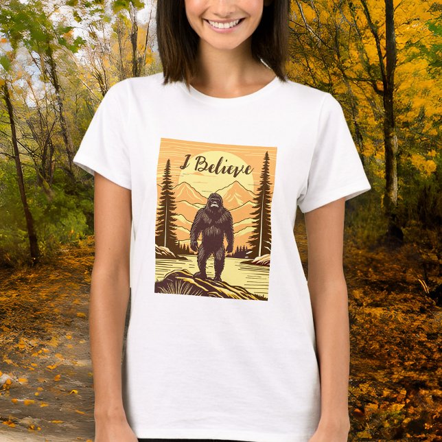 Retro Bigfoot Vintage Sasquatch Mountains   T-Shirt (Creator Uploaded)