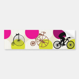 Retro Bike Bumper Sticker