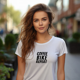 Retro bike Girl Irony black Tri-Blend Shirt