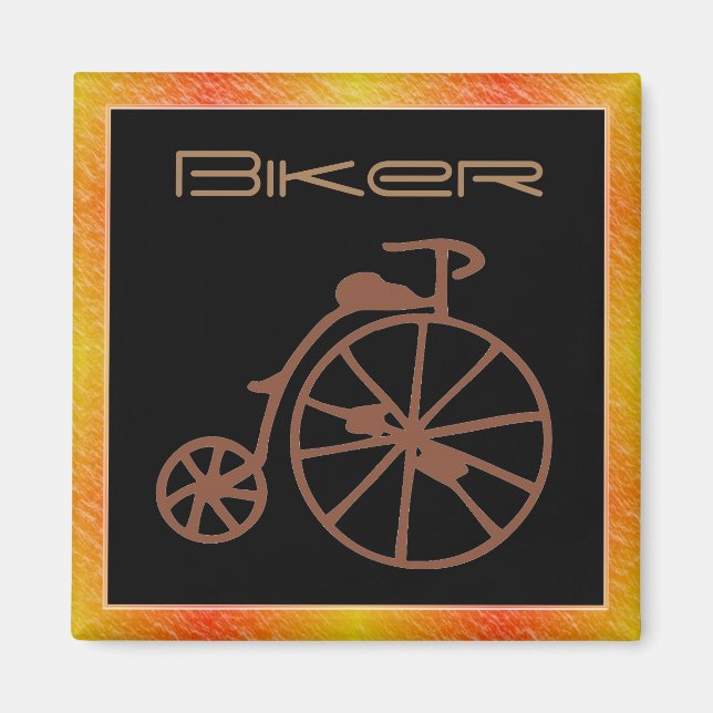Retro Bike Magnet (Front)