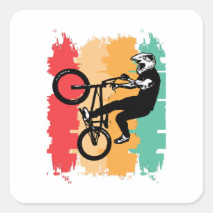 Retro Bike Square Sticker