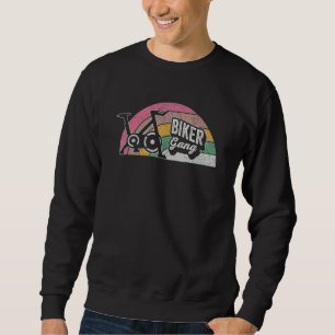 Retro Biker Gang   Spin Saying Gym Workout Spinnin Sweatshirt